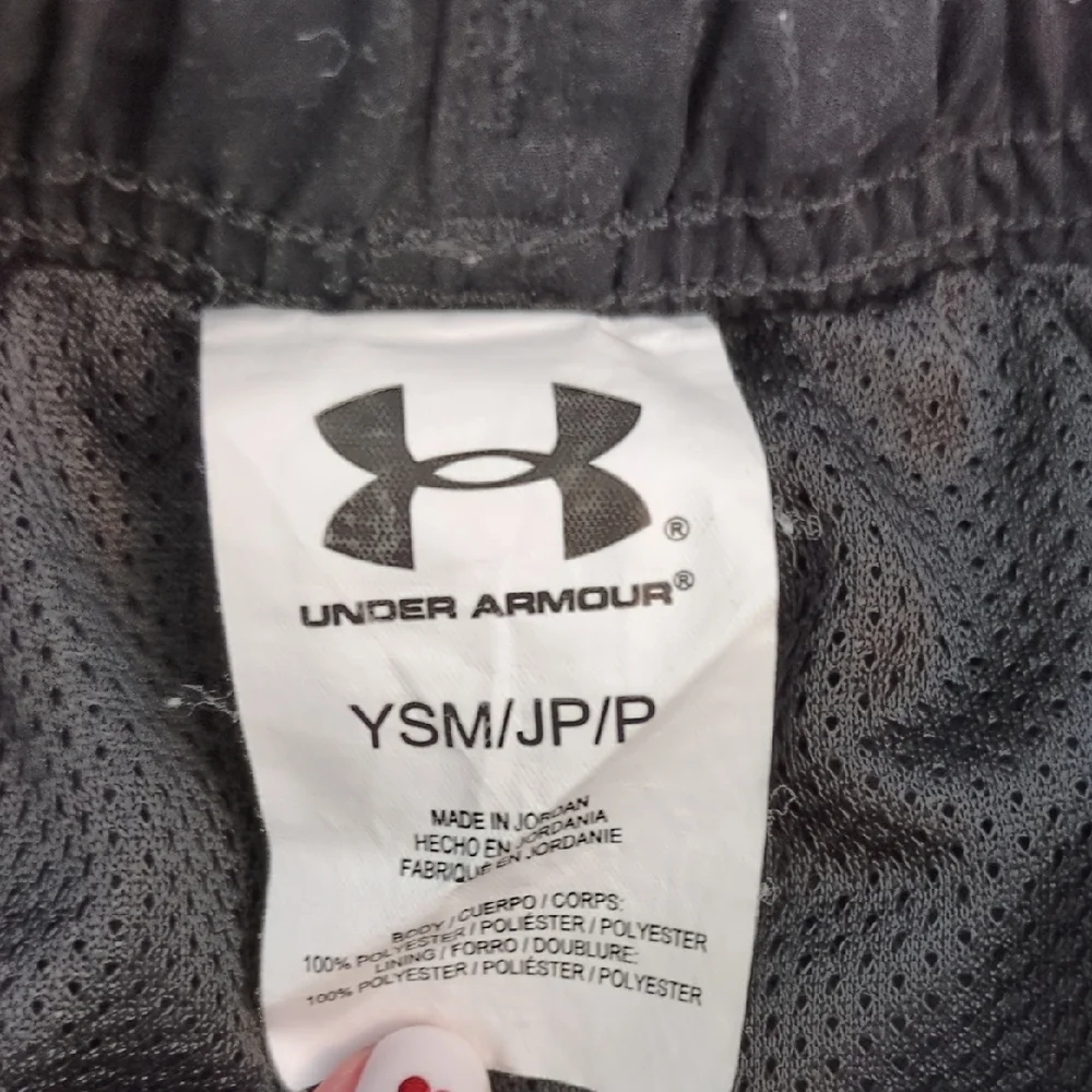 Under Armour Kids' Black and Green Swim Trunks